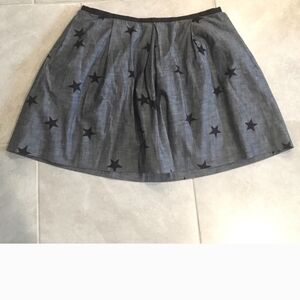 GAP Stars Pleated Chambray Skirt